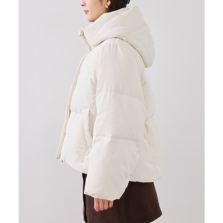 アウター総選挙3位】フード取り外し可能軽量ダウンブルゾン/2WAY・撥水