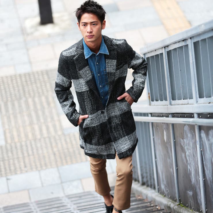 ◇roshell(ロシェル) チェック柄 チェスターコート◇アウター[品番