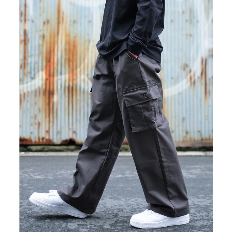 ワイドタックカーゴパンツ ボトムス 長ズボン[品番：SHUK0001259