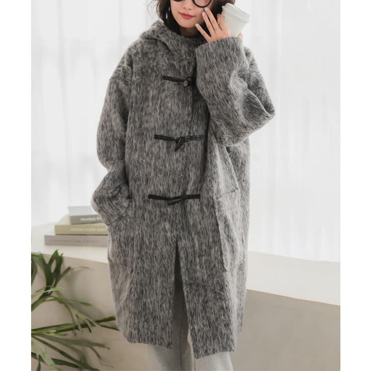 シャギーロングダッフルコート［K1346］[品番：KO000014924]｜KOBE