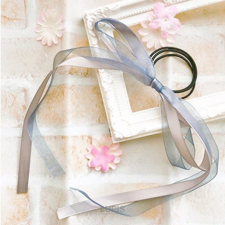 オーガンジー×サテンリボンヘアゴム[品番：LPSA0003259]｜LUPIS