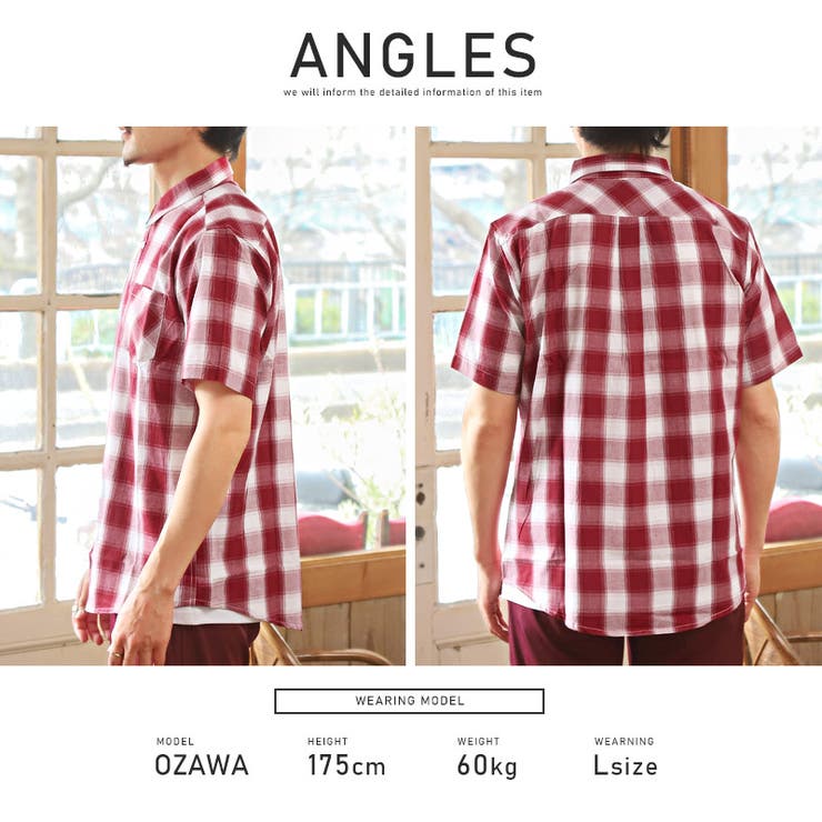 半袖シャツ メンズ チェック柄[品番：LU000012503]｜LUXSTYLE（ラグ