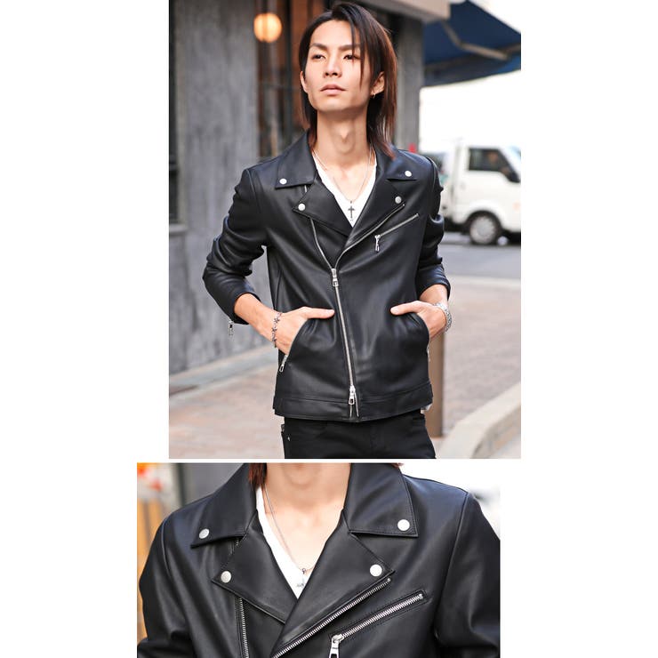 お兄系 ライダースジャケットメンズ【BERNINGS SHO(バーニングスショウ