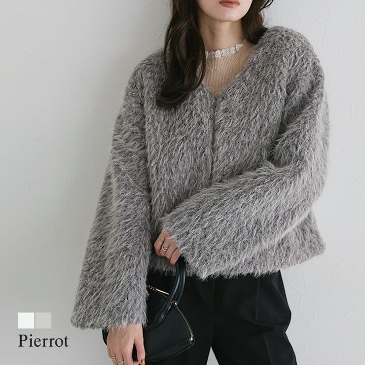 シャギーボアショートコート コート ショート丈[品番：PRTW0005177