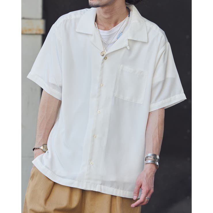 オープンカラー半袖シャツ[品番：RADM0005712]｜MODISH GAZE（モ
