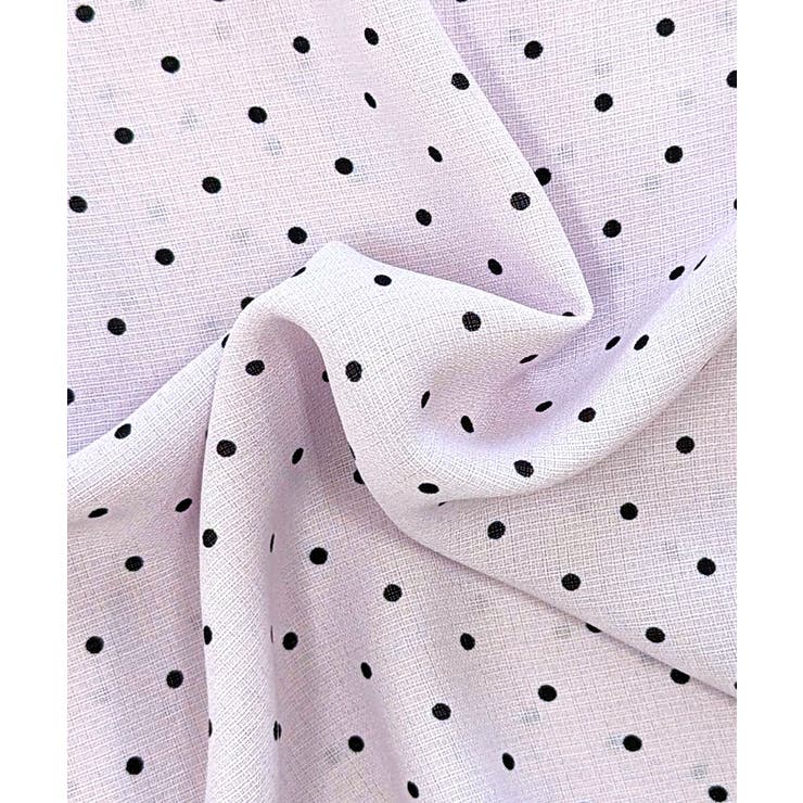 ドット柄ブラウス ネックリボン ボウタイ[品番：NETW0001869]｜Riff