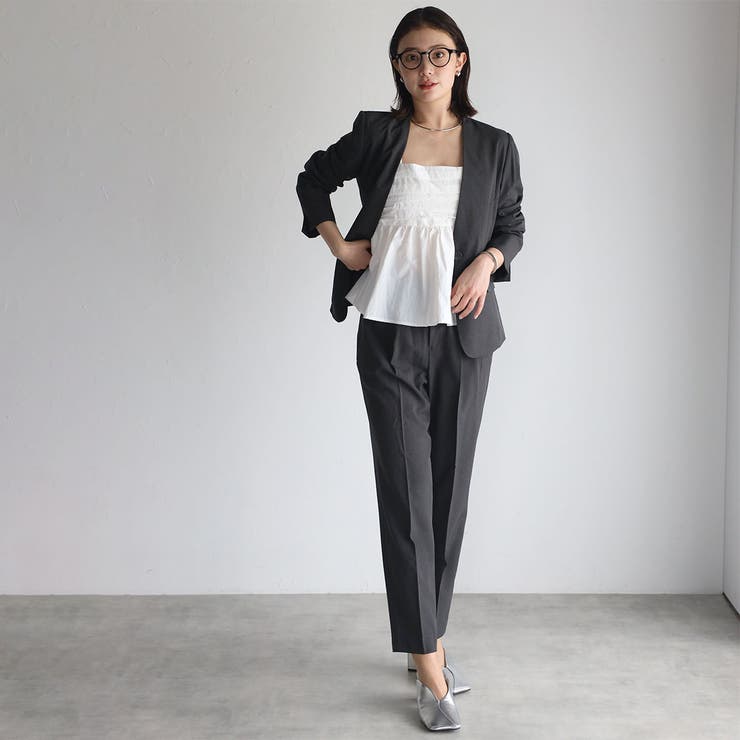 洗える】機能性ノーカラージャケット[品番：MANW0000066]｜RIRIYANO