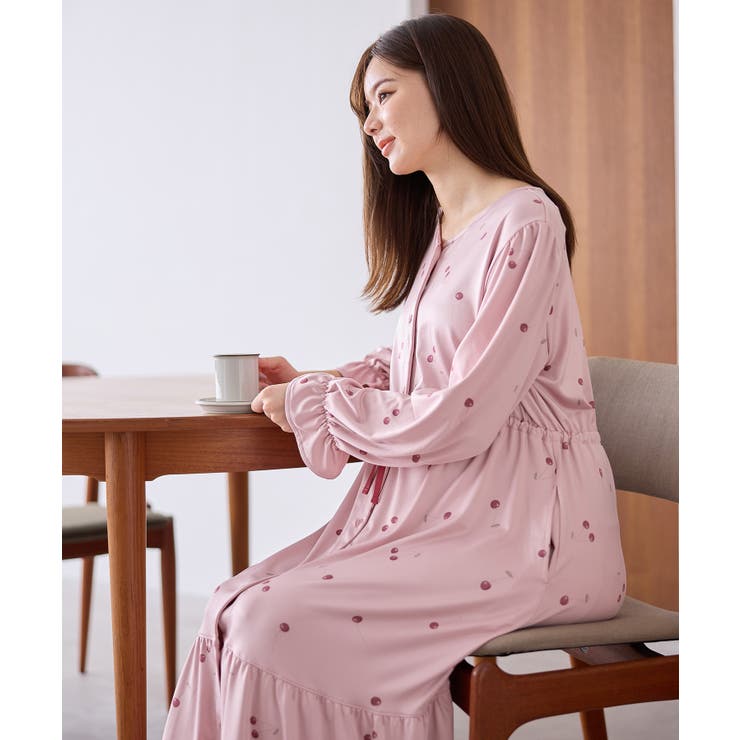 マタニティパジャマ 授乳口付きパジャマ ワンピース[品番：RSMW0002010