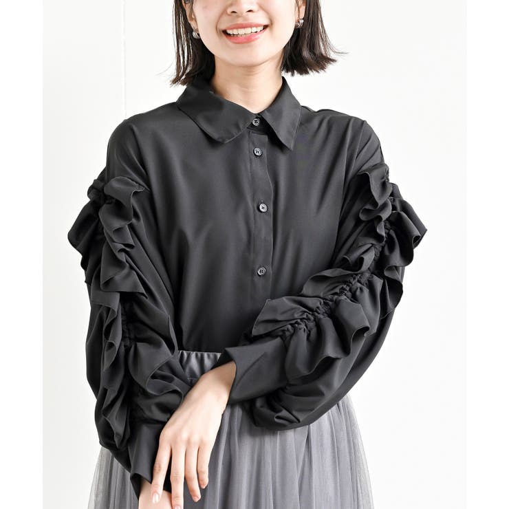 フリルスリーブブラウス[品番：RPSW0002371]｜rps（アールピーエス）の