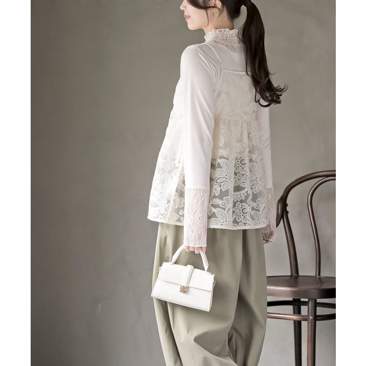 フロントリボンレースキャミソール[品番：RPSW0003569]｜rps（アール