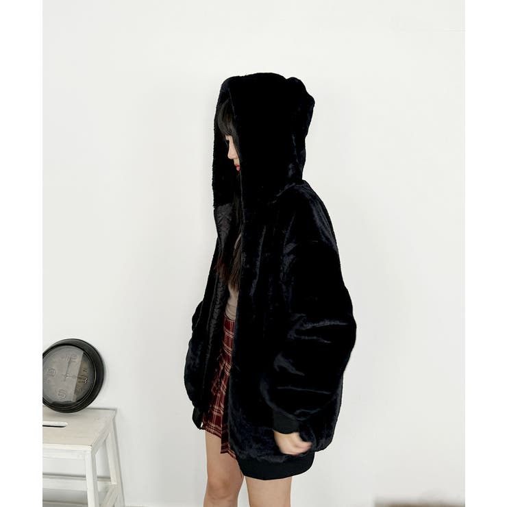 ボアジャケット ブルゾン レディース[品番：KH000015063]｜VIVID LADY