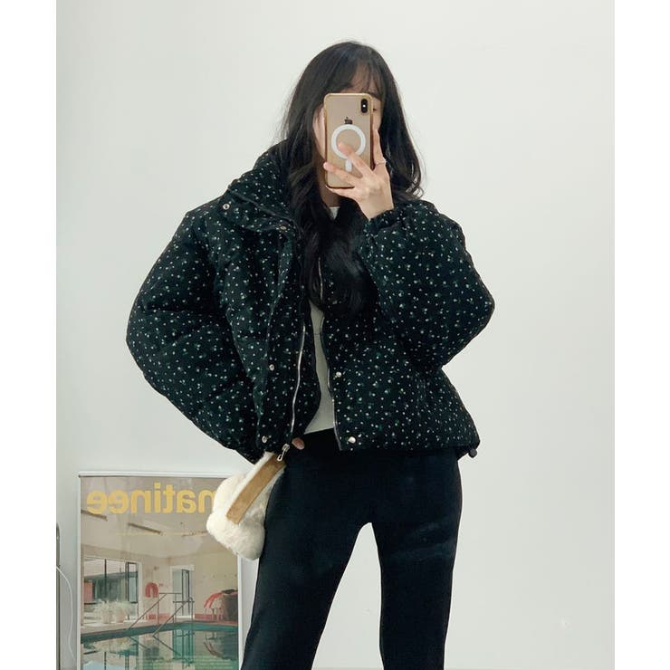 花柄 ダウンジャケット 中綿ブルゾン[品番：KH000015171]｜VIVID LADY