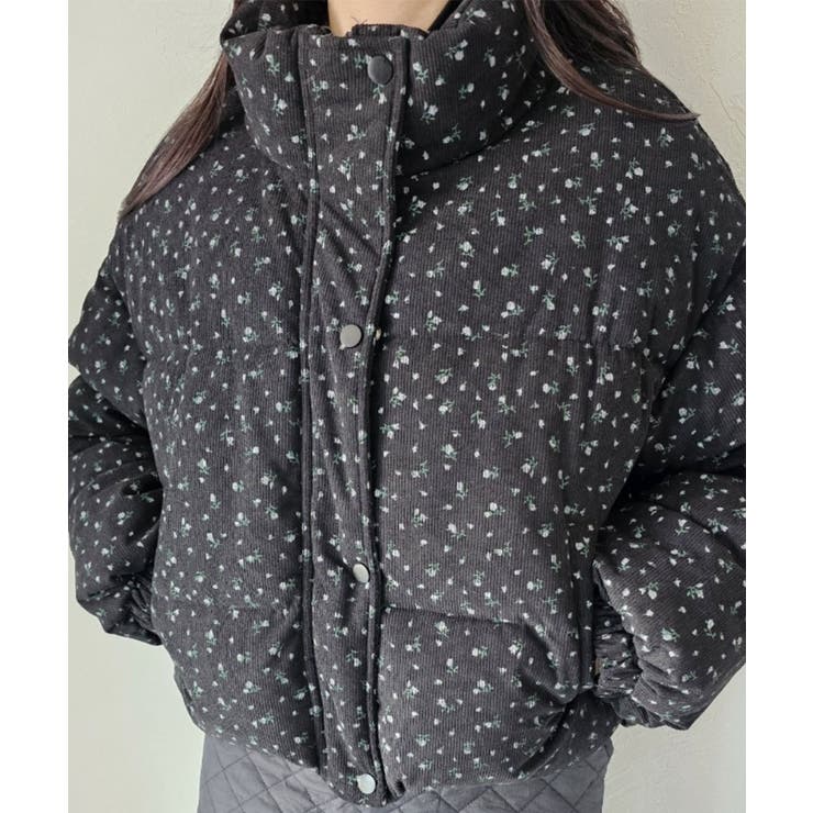 花柄 ダウンジャケット 中綿ブルゾン[品番：KH000015171]｜VIVID LADY