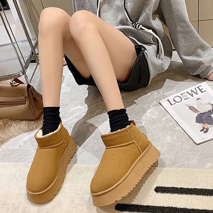 厚底ショートムートンブーツ 秋 冬[品番：SHNW0010240]｜SHEENA