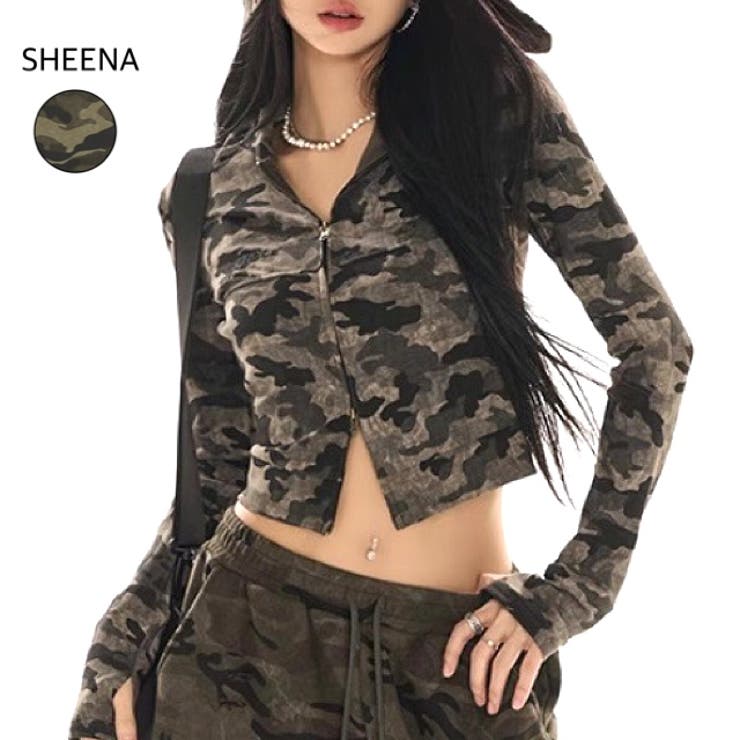 迷彩柄ダブルジップパーカー[品番：SHNW0012324]｜SHEENA （シーナ）の