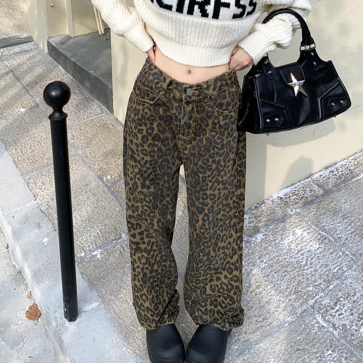 レオパード柄ワイドパンツ 春 夏[品番：SHNW0011602]｜SHEENA （シーナ