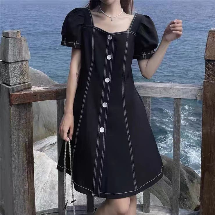 ワンピース 韓国ファッション 半袖[品番：SHNW0003098]｜Sibra（シブラ