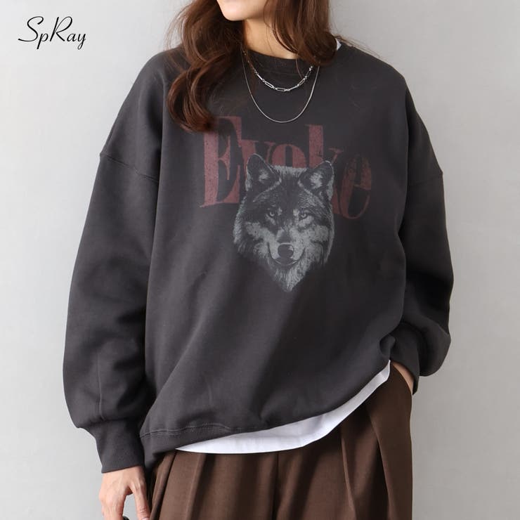 裏起毛WOLFスウェット[品番：SPRW0010861]｜SpRay（スプレイ）の