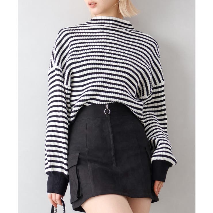 モチモチクロップドボトルネックニット[品番：SPRW0010710]｜SpRay