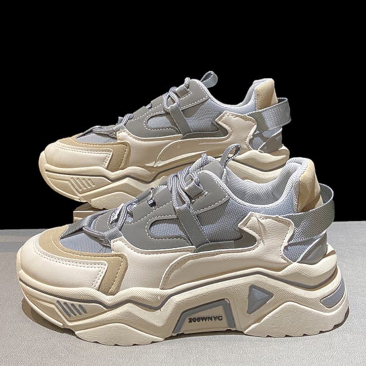 スニーカー 靴 シューズ カジュアル 厚底 ダッドスニーカー レディース