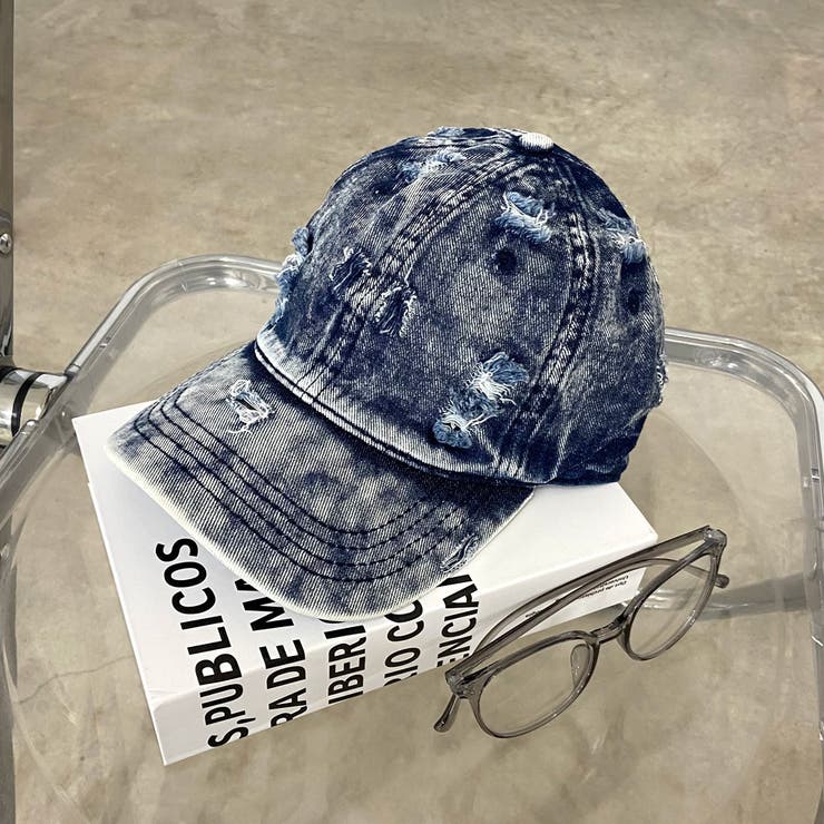 デニムダメージキャップ[品番：NHGW0005383]｜non-hedge （ノンヘッジ