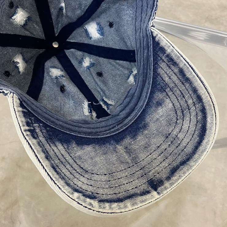 デニムダメージキャップ[品番：NHGW0005383]｜non-hedge （ノンヘッジ