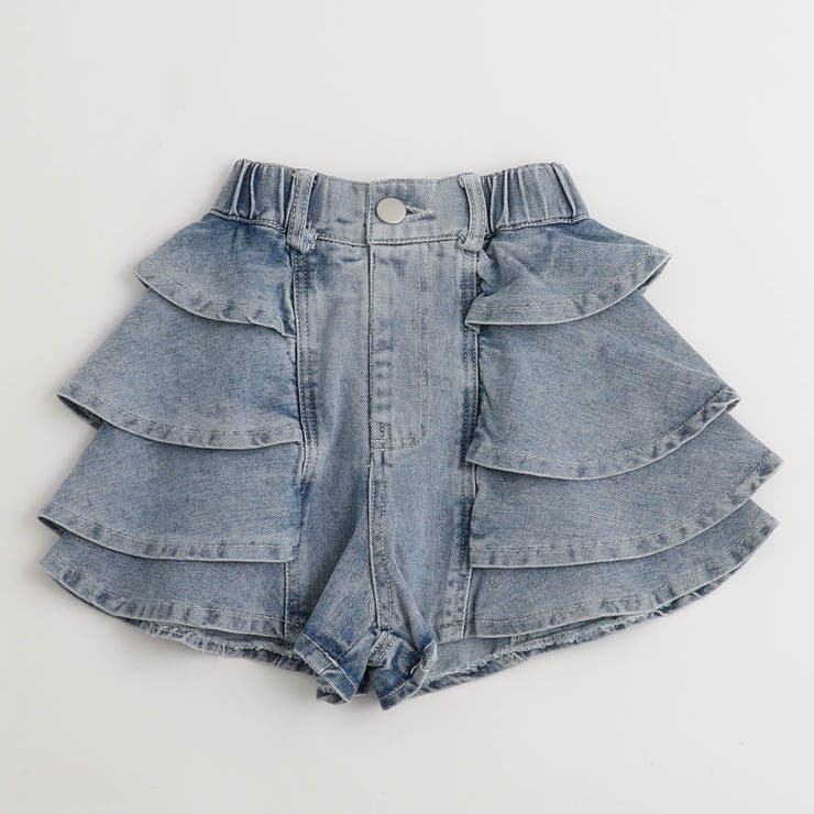 ティアードフリルデニムショートパンツ[品番：VINK0002743]｜URBAN