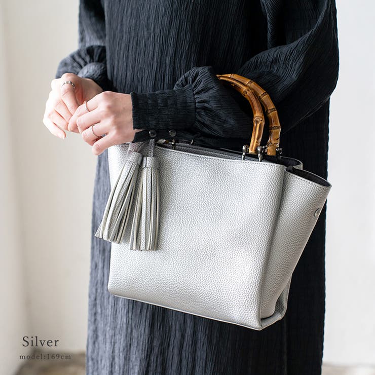 バンブーハンドル2wayミニバッグ[品番：VI000006950]｜Vita Felice