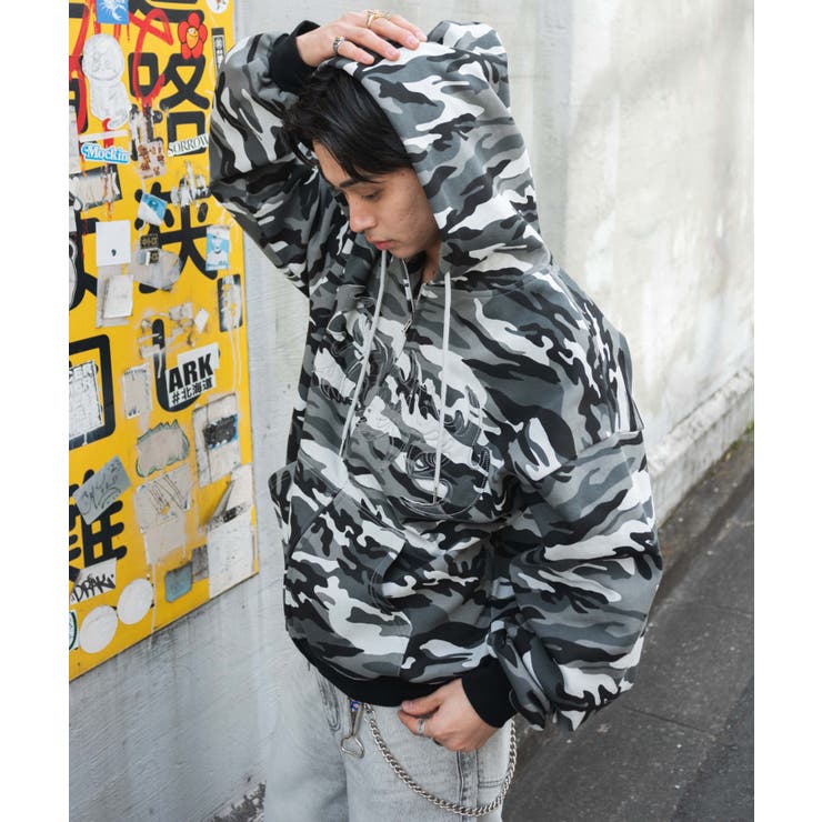 カモフラグラフィックZIPパーカー[品番：WG010093482]｜WEGO【MEN