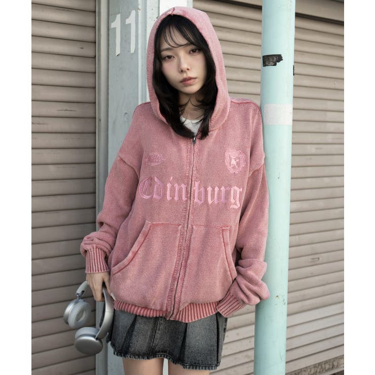 ブリーチニットグラフィックZIPパーカー[品番：WG010097858]｜WEGO