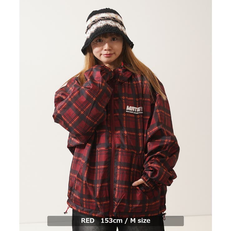 チェック柄 フードブルゾン レディース[品番：OCGW0004357]｜ONE 4