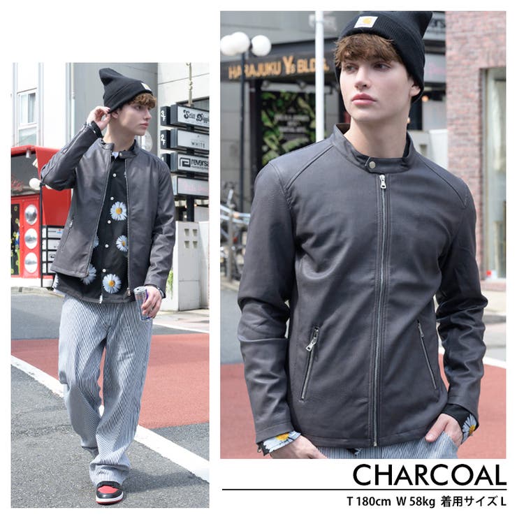 ライダースジャケット メンズ レザー[品番：EH000005740]｜8（eight