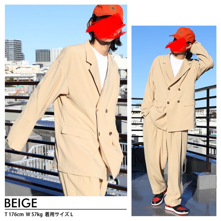 ダブルブレストジャケット テーラードジャケット セットアップ可[品番