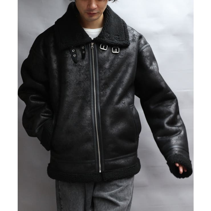 フェイクムートンB-3フライトジャケット メンズ アウター [品番