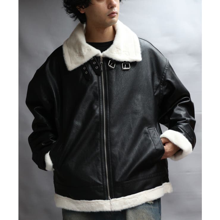 B-3フライトジャケット メンズ ジャケット 合成皮革 ミリタリー [品番