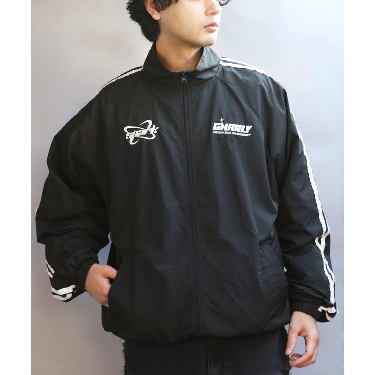 ナイロンブルゾン メンズ ジャケット 袖ライン 撥水 短丈 [品番