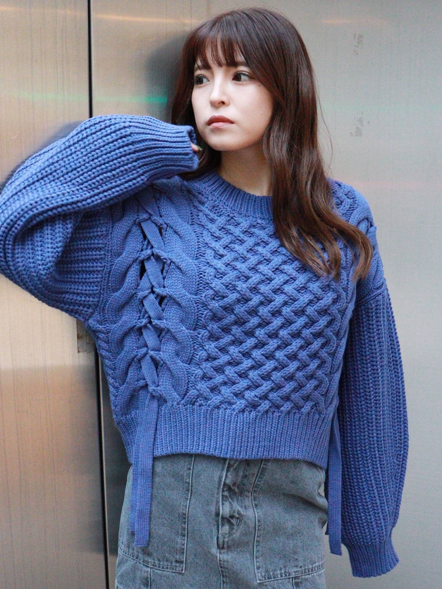 リボンケーブルニット[品番：MKSW0049258]｜MURUA（ムルーア）の