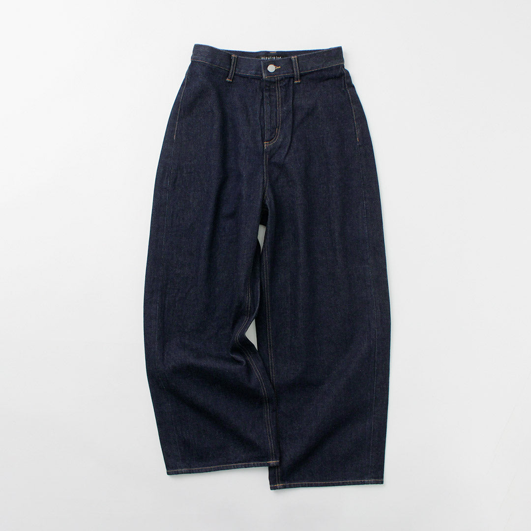 mizuiro ind（ミズイロインド） ハイウェスト ワイドデニム｜ROCOCO