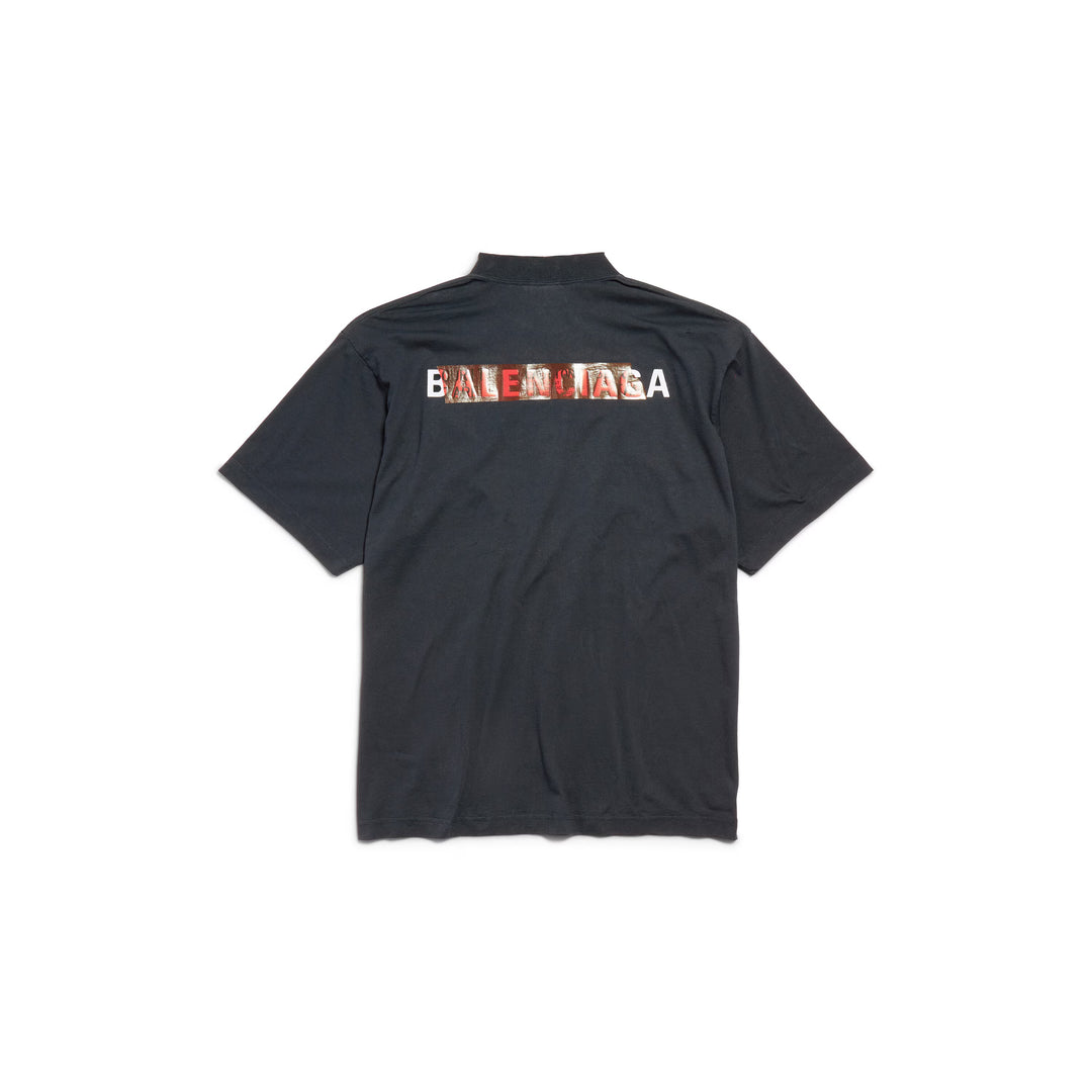 Balenciaga Taped Balenciaga Back T-Shirt 'Black' 764235TSVG28737