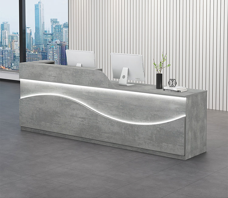 受付カウンター 受付台 レジカウンター カウンターテーブル ライト付き