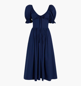 The Ophelia Dress - Navy Poplin – Hill House Home