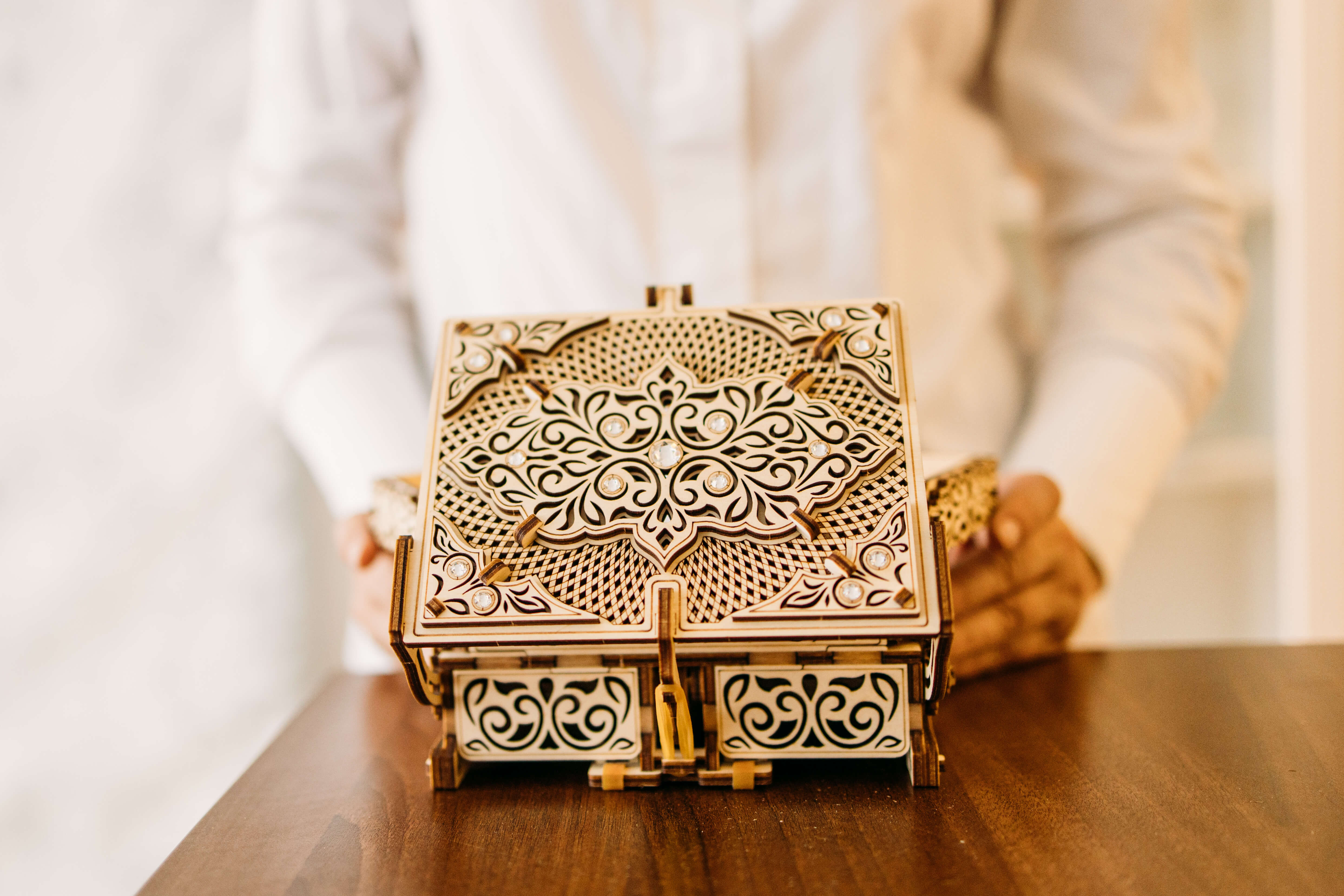 Treasure Box - 3D wooden mechanical model kit by WoodTrick.