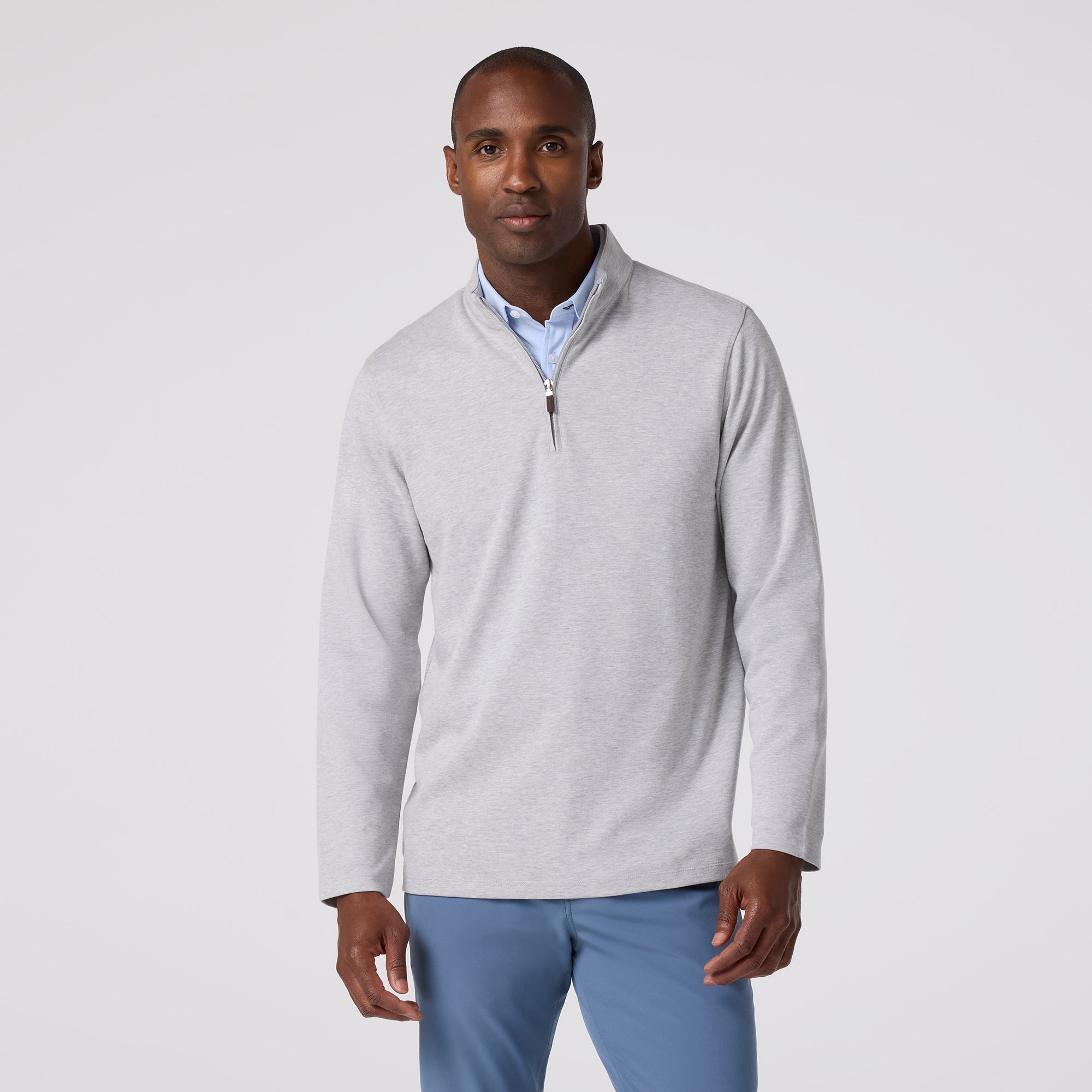 KPI Quarter Zip - Light Gray Heather | Mizzen+Main