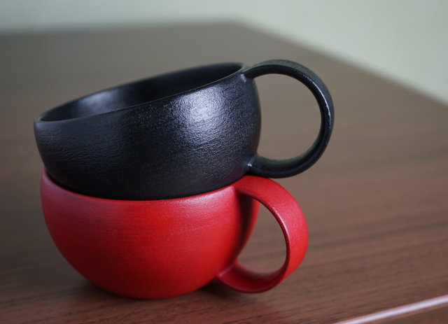 漆塗のマグカップ|蒔地技法ステンレス対応 - 輪島キリモト