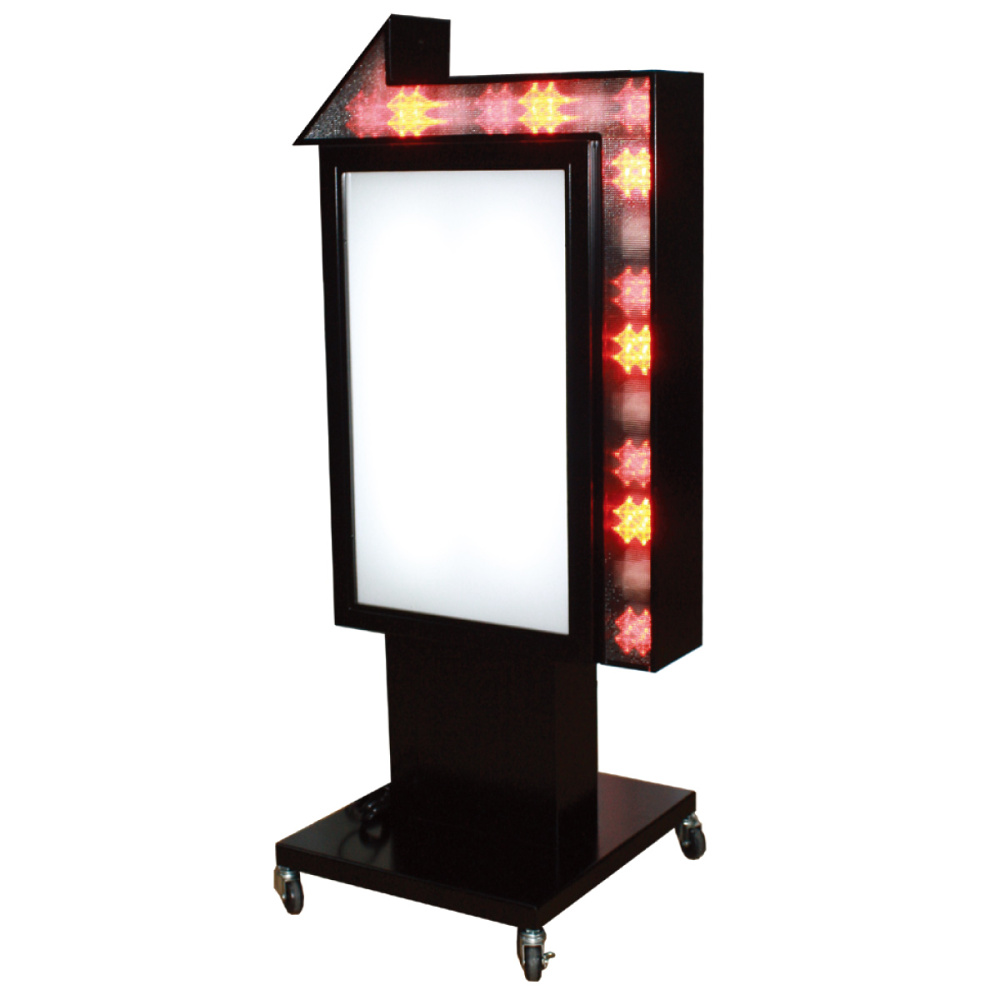 LED点滅スタンド看板 全高1330 ブラック (LY-205-B) - 看板・サイン