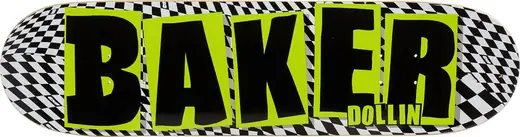 Baker Dollin Check Skateboard Deck | SkatePro