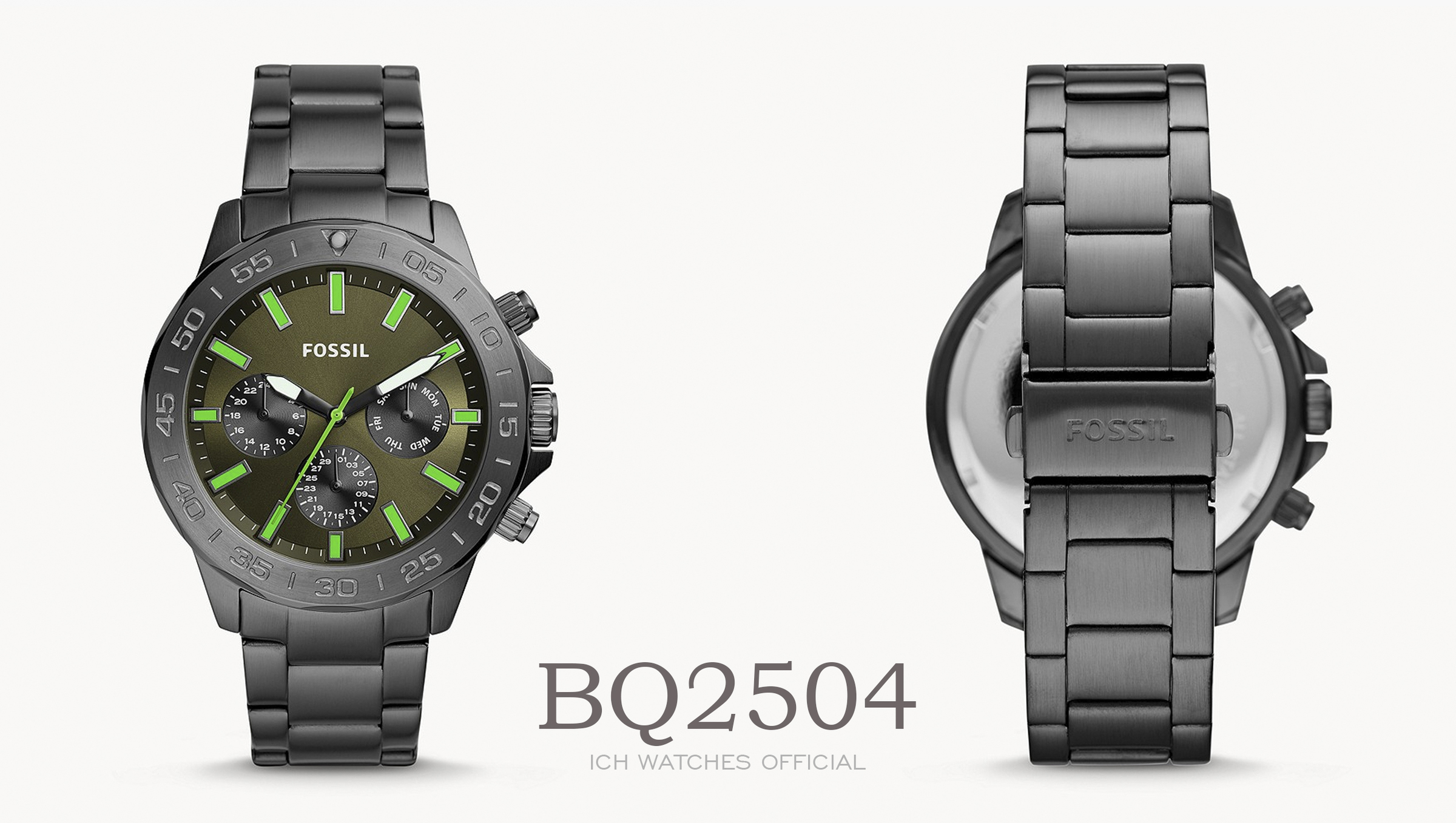 美國FOSSIL Bannon 系列三眼多功能腕錶– ICH.co