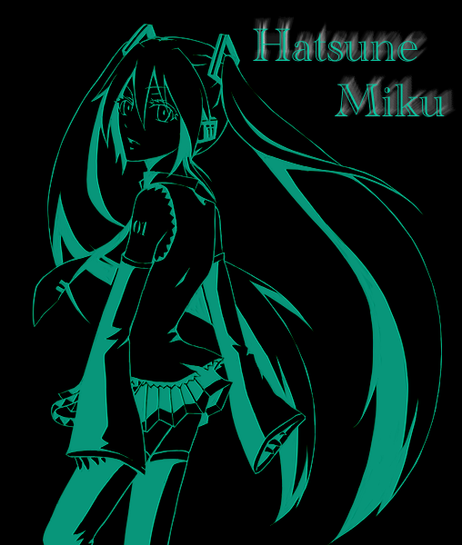 イラスト「黒×緑」