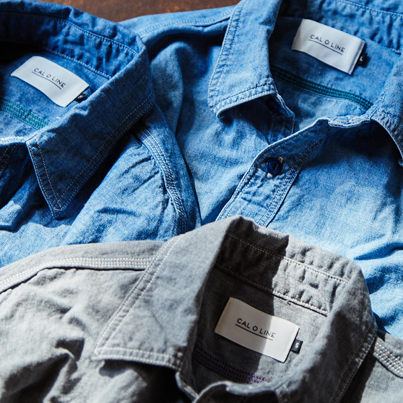 CAL O LINE for Pilgrim Surf+Supply『Chambray shirt』『Chambray