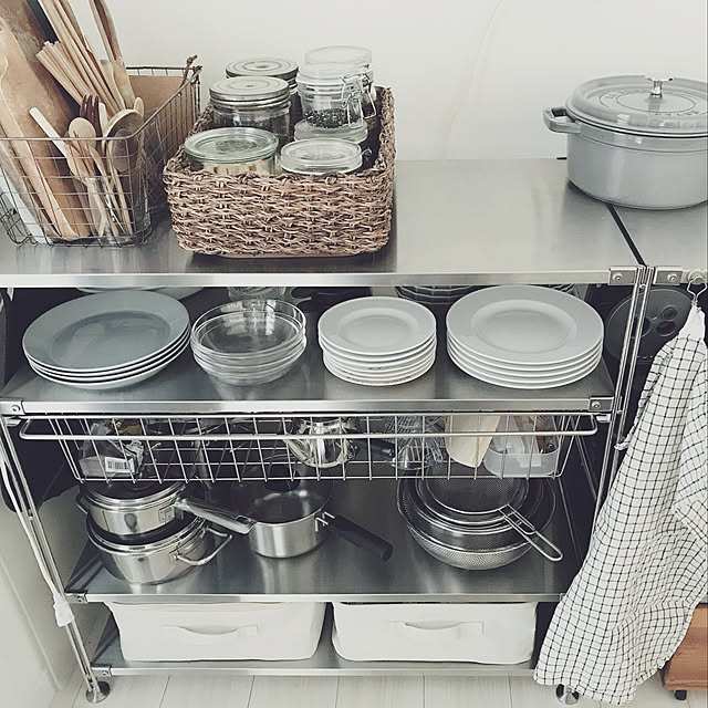 無印良品 ステンレスユニットシェルフ・ステンレス追加用ワイヤー